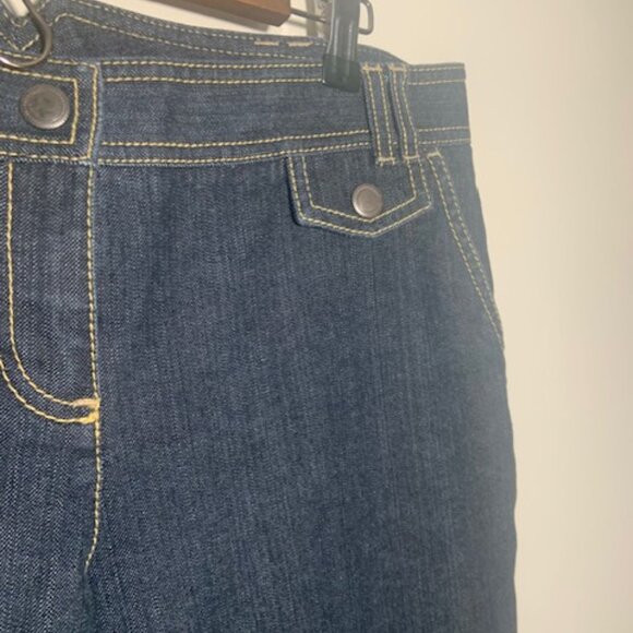 NWOT Loft Women Curvy Boot Cut Dark Wash Jeans - Size 12 - Picture 3 of 8